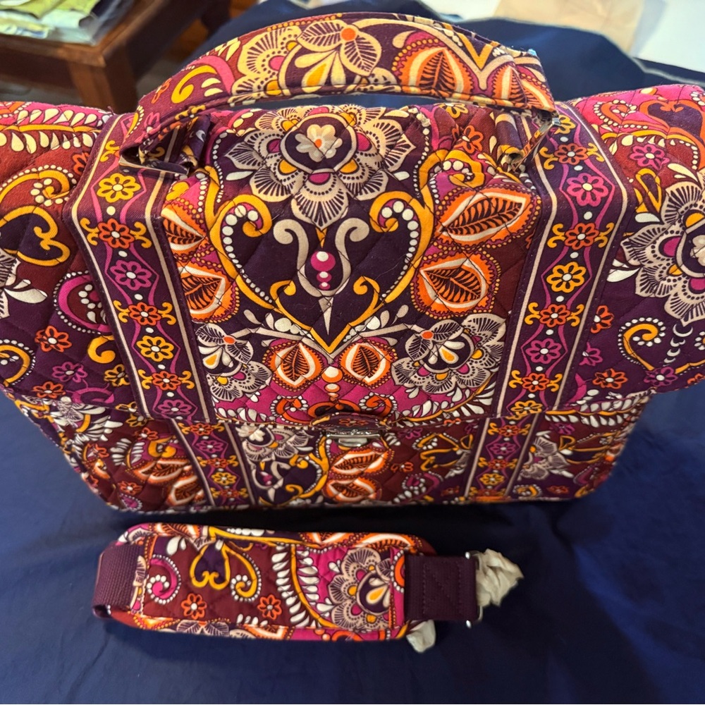 Vera Bradley Purple and Orange Floral Satchel